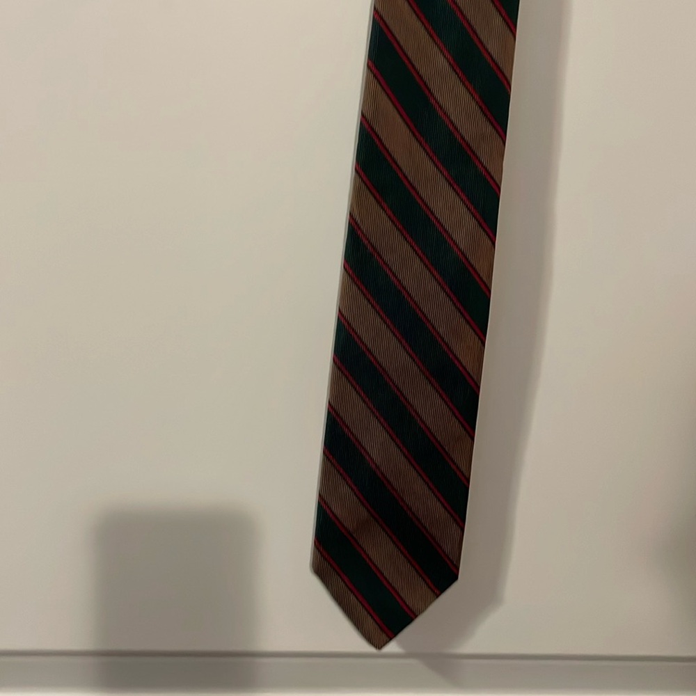 Nordstrom Robert Talbott Red, Greenen and Gold Silk Christmas Tie
